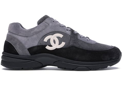 chanel grey and white sneakers